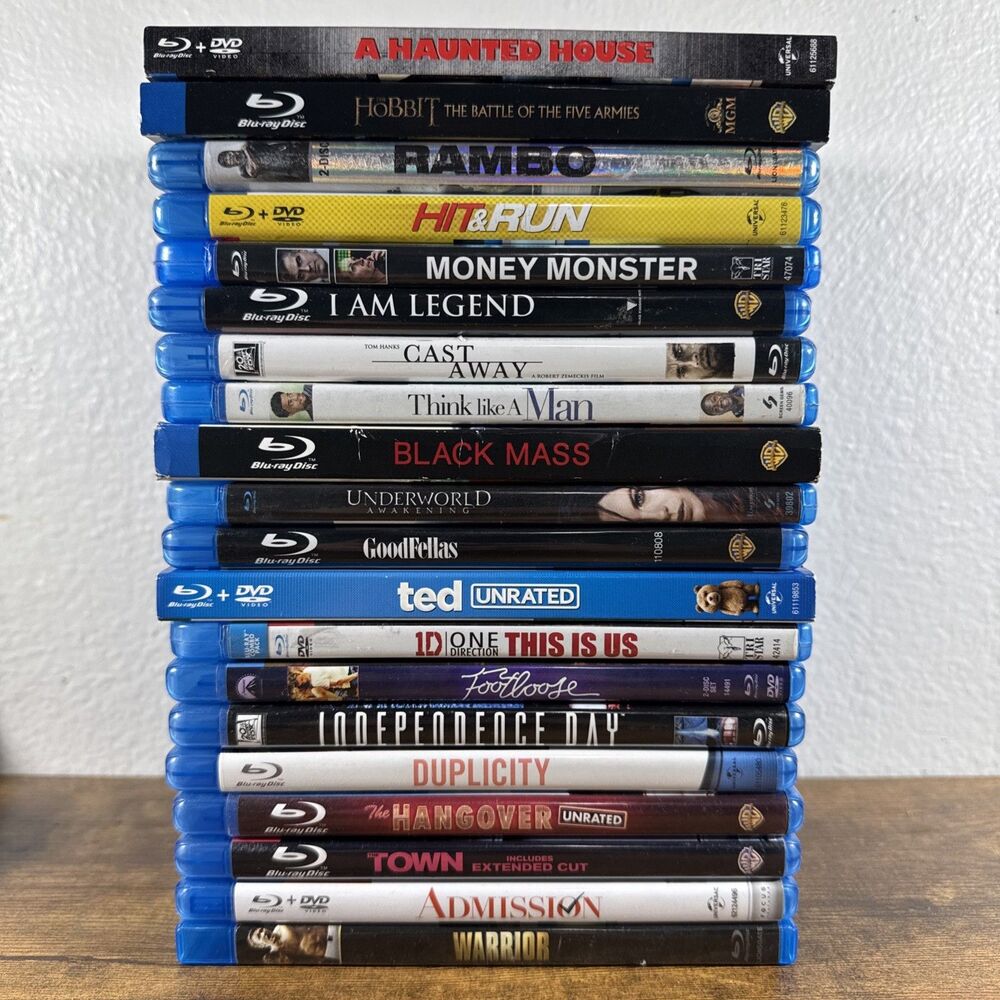 20 Blu-ray Lot Comedy Drama Action Classics Some Have DVD’s $2.50 Per Movie